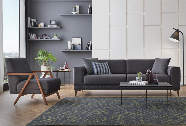 Pavia 3-Zitsbank met Slaapfunctie Pet Friendly 14006 Antraciet