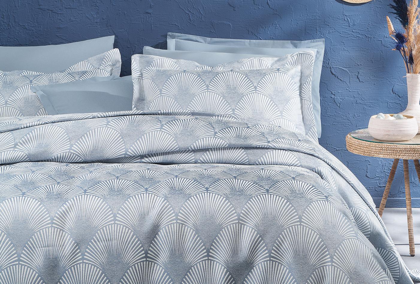 Gian Blauw Bed Sprei Seti Tweepersoons - foto 3