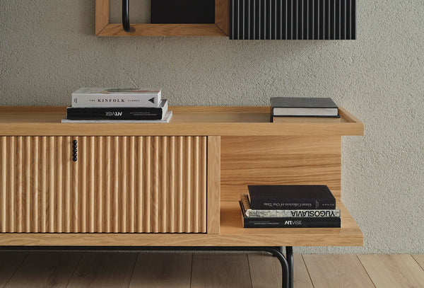 Austin Midi Tv-meubel Licht OAK kleur 250X45 Cm