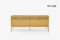Fit Flex 4 met lades op poten Module Geel 160x67