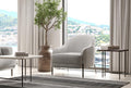 Varena Fauteuil Geweven stof Lichtgrijs