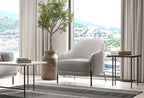Varena Fauteuil Geweven stof Lichtgrijs
