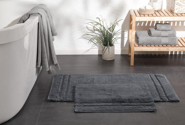 Felicia Antraciet Badkamer Mat Set 50X60 Cm 60X100 Cm