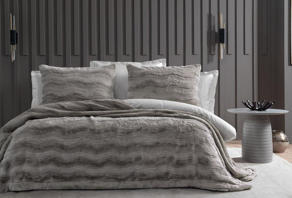 Liza Taupe Bed Sprei Seti