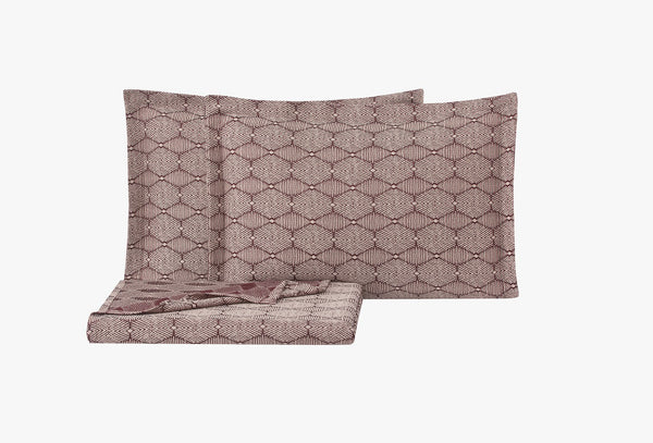 Morty Bordo Bed Sprei Seti Tweepersoons