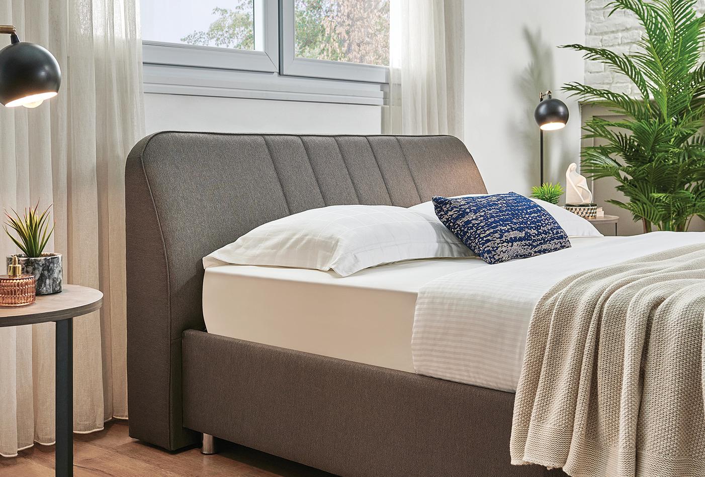Petit Somni Set Boxspring met hoofdbord Set 140x190 cm Antraciet Stof - foto 4