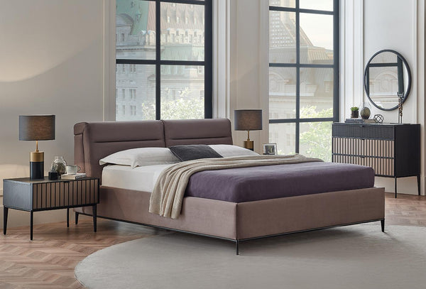 Riga Boxspring met hoofdbord 160X200 Cm 16403 Grijs