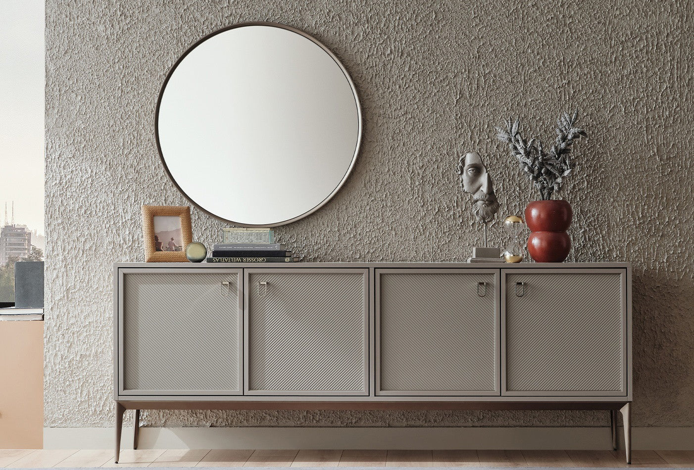 Hera Dressoir Ladekast Spiegel 900X32x900 cm - foto 4
