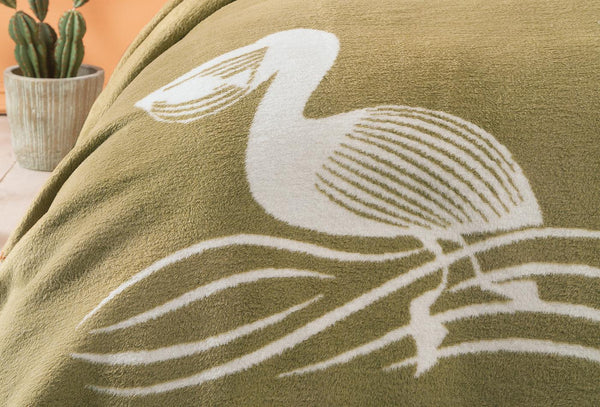 Pelican Groen Deken Tweepersoons