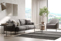 Varena 3-Zitsbank met Slaapfunctie + Fauteuil Linnen geweven Taupe