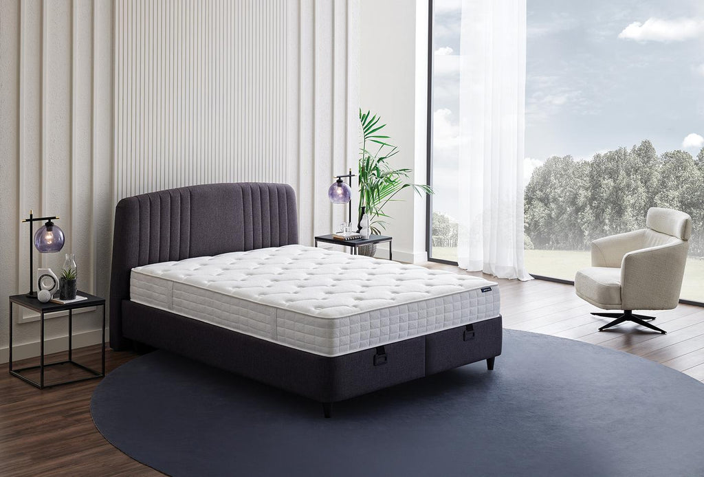 Silver Therapy Bed Boxspring met hoofdbord 90x190 cm Antraciet - foto 3