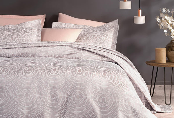 Heliks Oudroze Bed Sprei Seti Tweepersoons