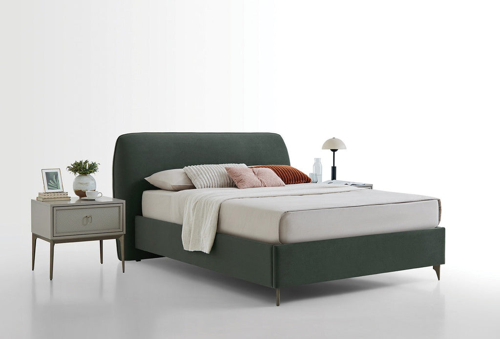 Hera Boxspring Met Hoofdbord Kadife Geweven Groen - foto 5