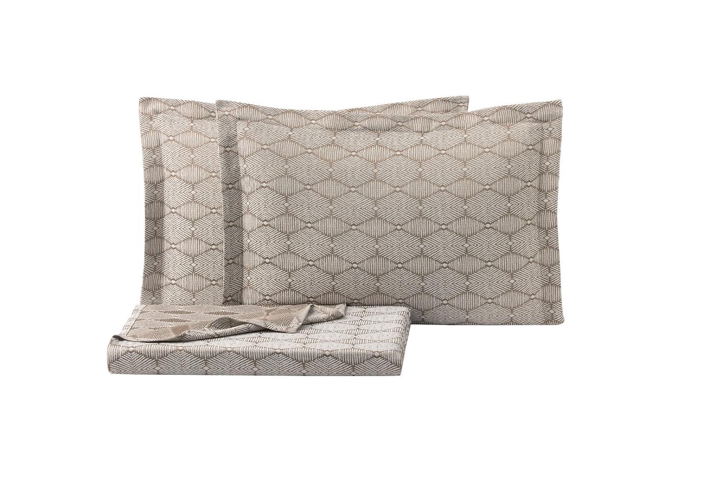Morty Taupe Bed Sprei Seti Tweepersoons - foto 4