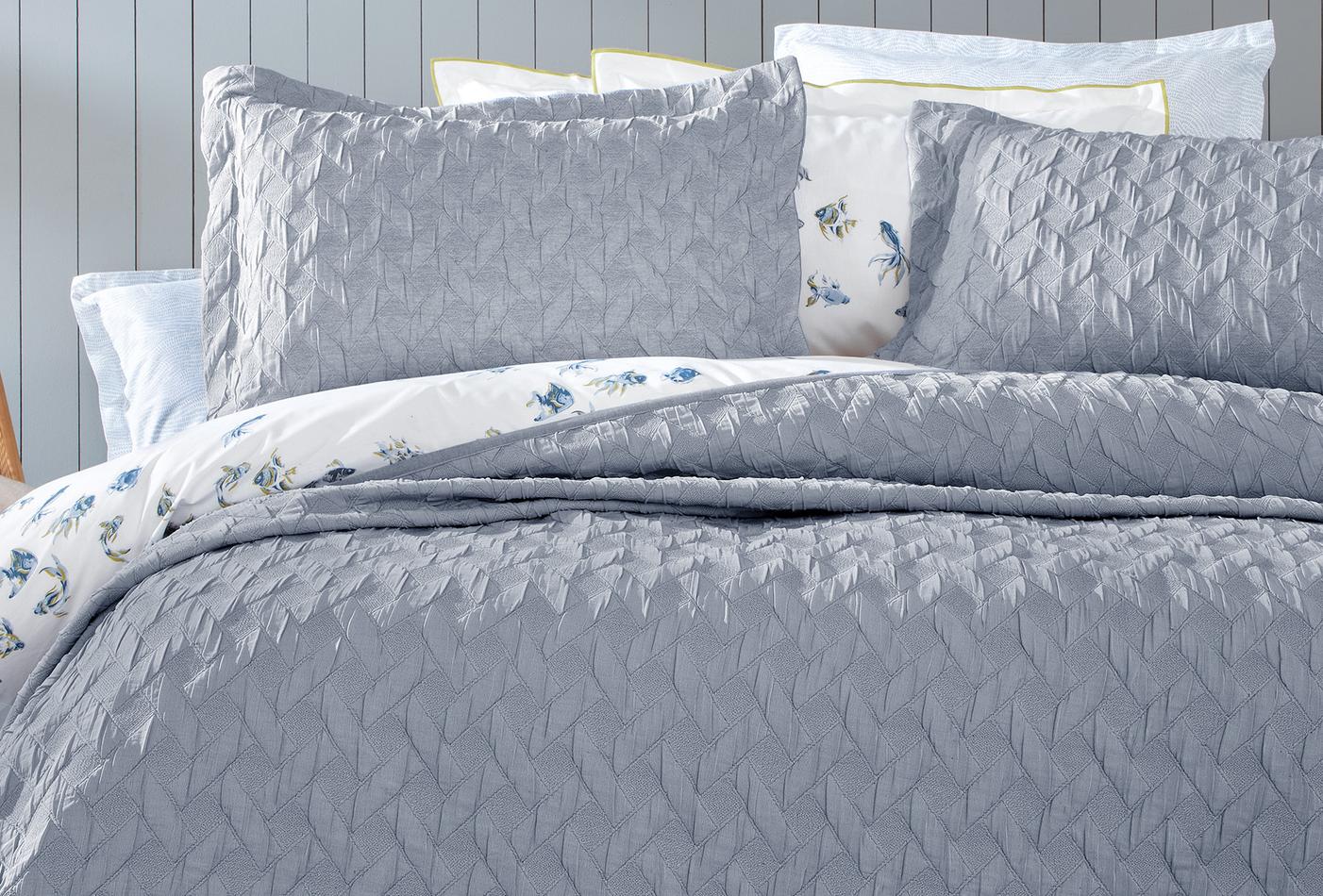 Lennox Indigo Bed Sprei Eenpersoons - foto 4