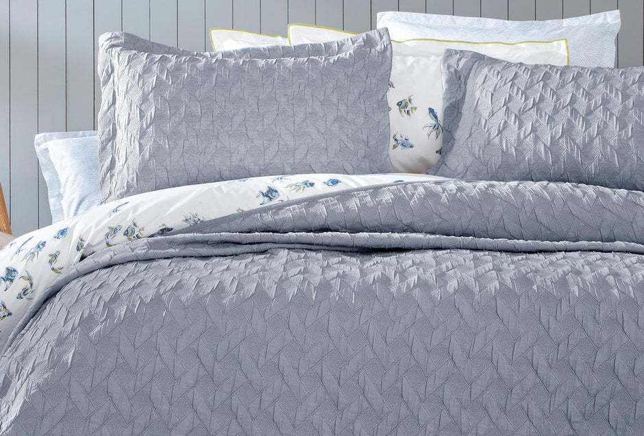 Lennox Indigo Bedsprei Eenpersoons