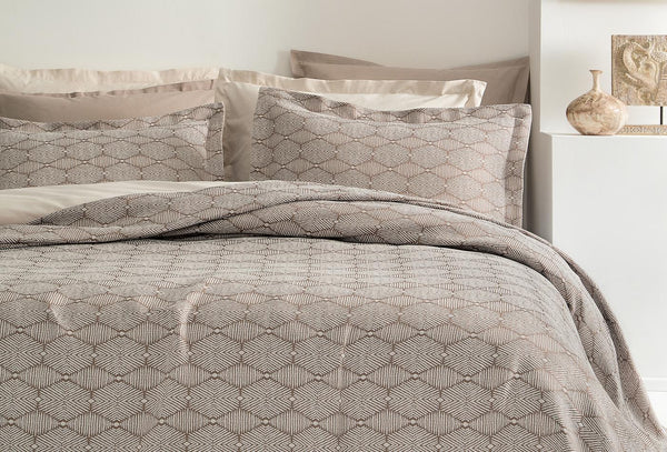 Morty Taupe Bed Sprei Seti Tweepersoons