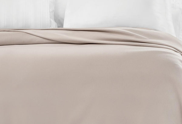 Anders Beige Pique Eenpersoons