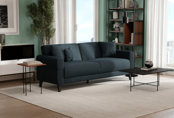 Astera Plus 3-Zitsbank met slaapfunctie Fluweel 18201 Marineblauw