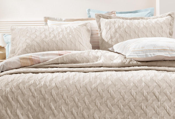 Lennox Beige Bed Sprei Eenpersoons