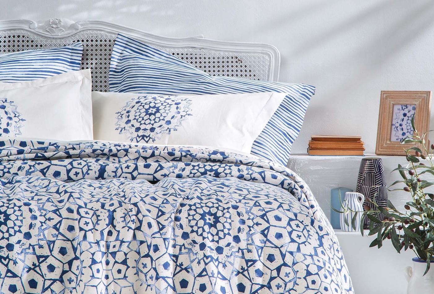 Sancia Blauw Pique Tk Eenpersoons - foto 4
