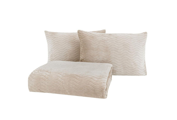 Dazel Beige Deken Bed Sprei Seti Eenpersoons