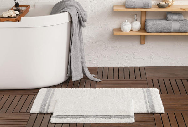 Levi Grijs Badmatset 50X60 Cm 60X100 Cm