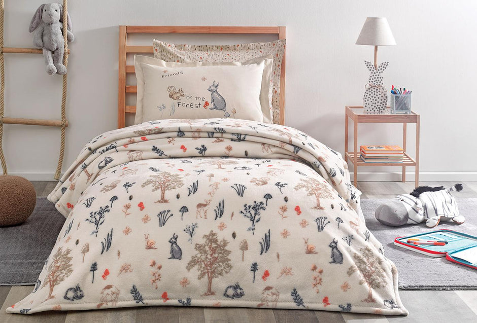 Wonderland Creme met deken Lakenset