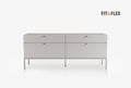 Fit Flex 4 met lades op poten Module Linnen 160x67