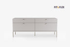 Fit Flex 4 met lades op poten Module Linnen 160x67