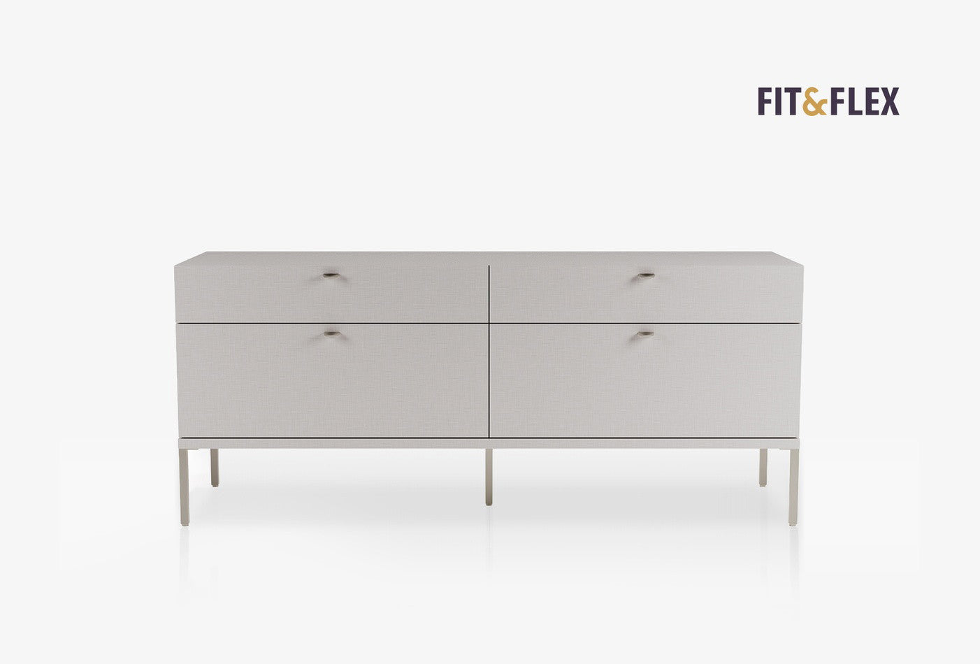 Fit Flex 4 met lades op poten Module Linnen 160x67