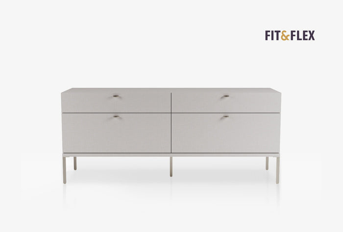 Fit Flex 4 met lades op poten Module Linnen 160X67