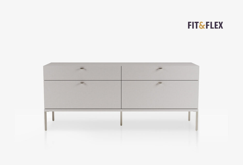 Fit Flex 4 met lades op poten Module Linnen 160X67