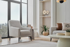 Cante Fauteuil Linnen geweven Creme - foto 3