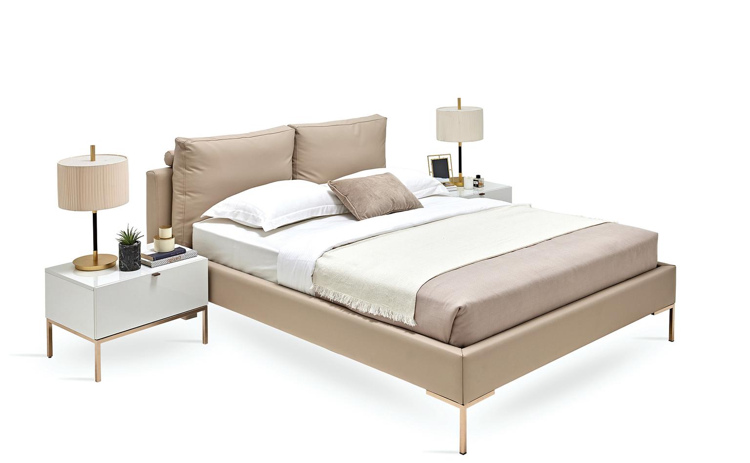 Legato Bed Met Hoofdbord Creme leatherlook - foto 5