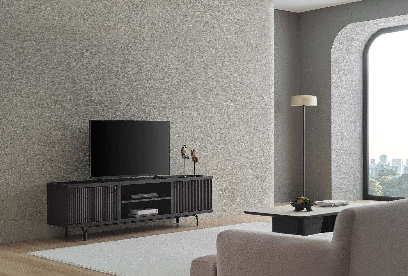 Austin TV-Kast Donker OAK kleur 200x60 cm