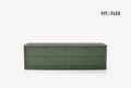 Fit Flex 4 met lades met basis Module Groen 160x49