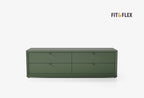 Fit Flex 4 met lades met basis Module Groen 160x49