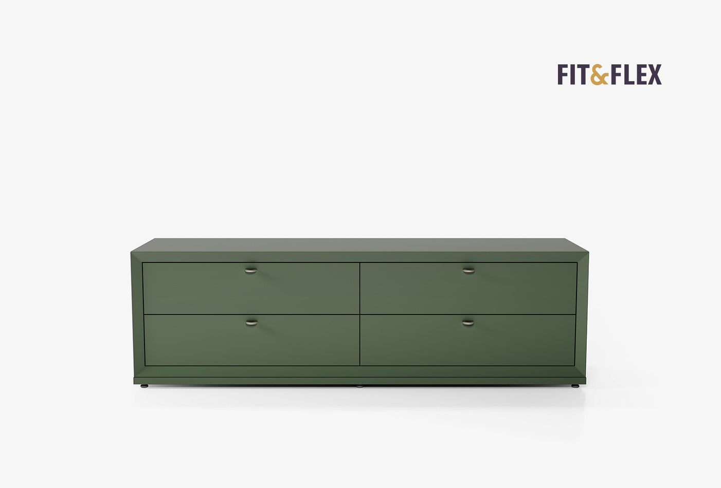Fit Flex 4 met lades met basis Module Groen 160x49