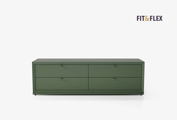 Fit Flex 4 met lades met basis Module Groen 160X49
