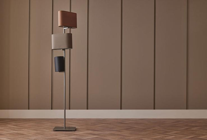 Linen Vloerlamp 3-lichts, Meerkleurig
