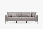 Berta 3-Zitsbank met slaapfunctie + Fauteuil Linnen geweven Grijs - foto 2