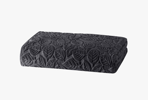 Blatt Antraciet Tweepersoons Blatt Emboss Deken Antraciet
