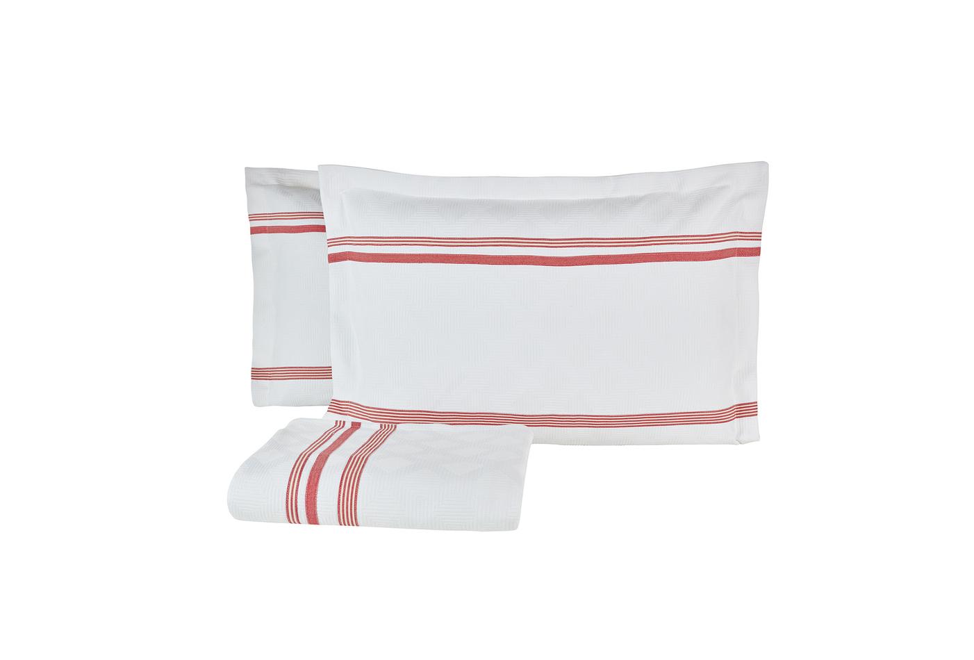 Larin Rood Pique Bed Sprei Seti Tweepersoons - foto 3