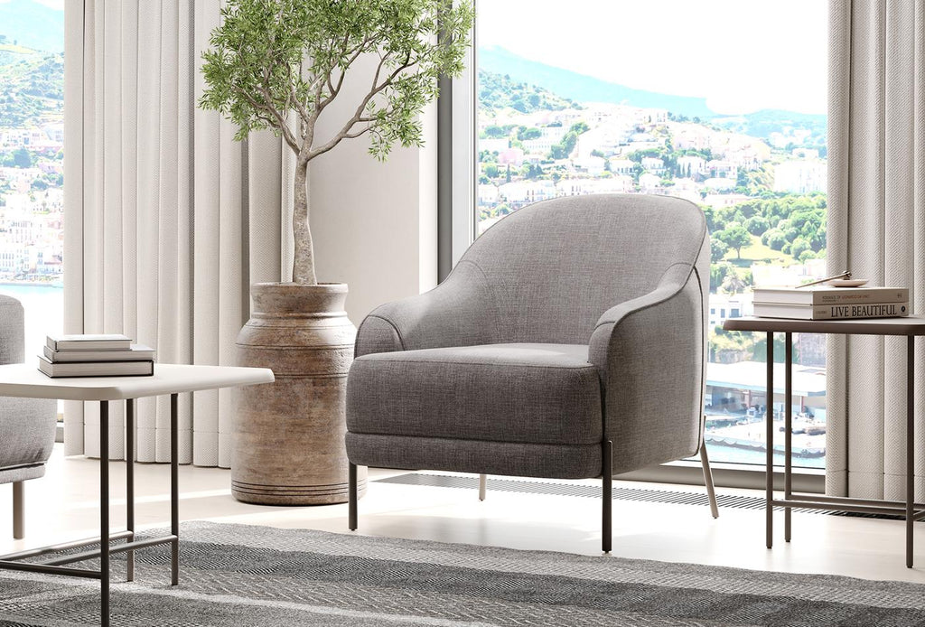 Varena 3-Zitsbank met Slaapfunctie + Fauteuil Linnen geweven Taupe - foto 6