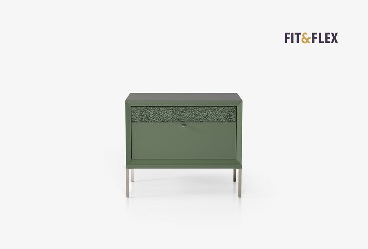 Fit & Flex Module met 2 lades op poten - Groen 80x67 cm