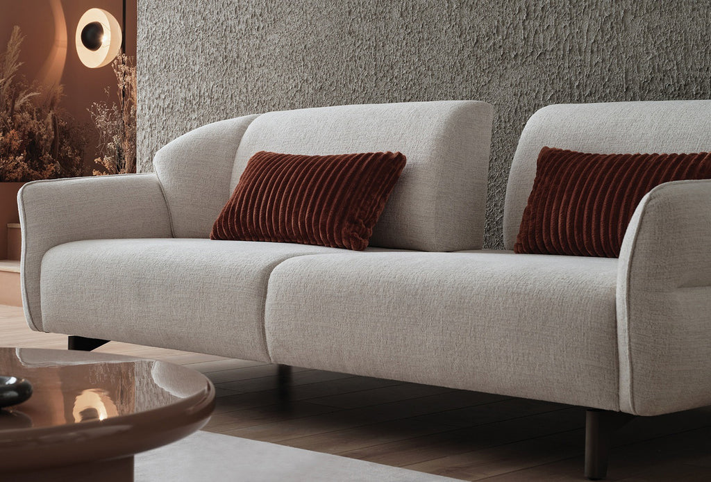 Hera 3-Zitsbank met Slaapfunctie + Fauteuil Geweven stof Wit - foto 5