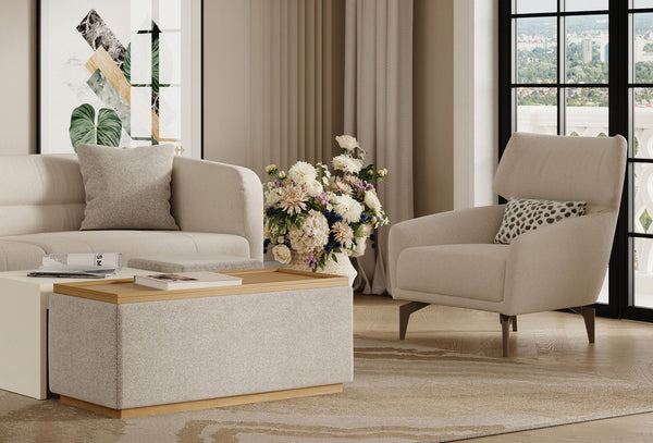 Marsana Fauteuil, Creme