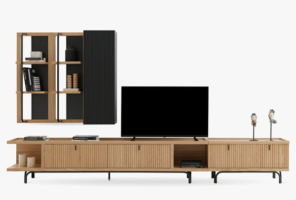 Austin Maxi Tv-meubel Licht OAK kleur 350X45 Cm