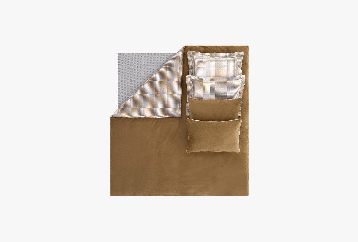Charme Estie Camel Fluweel Saten Dekbedovertrekset Tweepersoons - foto 2